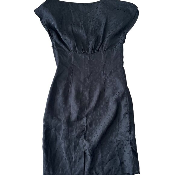 LOEFFLER RANDALL Black Silk Draped Neck Dress Size 2 - Picture 6 of 8